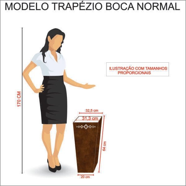 Vaso Decorativo Trapézio Orlando Peg BNPFES 64cm - 2