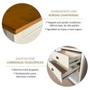 Ver imagem 6 de Conjunto Guarda-Roupa 12 Portas e Cômoda 8 Gavetas 100% Madeira Maciça - Topázio Finestra Móveis Branco/Freijó