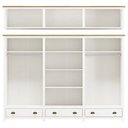 Ver mais imagens de Conjunto Guarda-Roupa 12 Portas e Cômoda 8 Gavetas 100% Madeira Maciça - Topázio Finestra Móveis Branco/Freijó