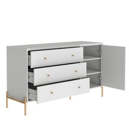 Cômoda 3 Gavetas 1 Porta Jasper Branco 135cm - 3