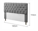 Ver imagem 4 de Kit Cabeceira + Calçadeira Baú Mirage Casal 140cm Suede - Ecotec Decor:Azul Turquesa