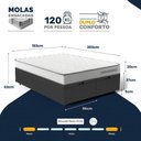 Ver imagem 3 de Cama Box Baú King com Colchão de Molas Ensacadas Double Comfort 193x203x62cm