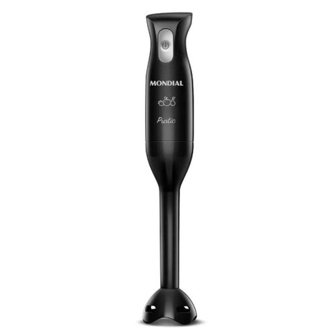 Mixer Mondial Pratic 2 em 1 com Copo de 600ml e Lâminas em Aço Inox 200w Preto 127v - M-15-b