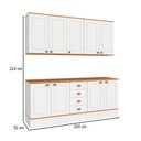 Ver imagem 2 de Cozinha Compacta Aspen 9 Portas 4 Gavetas Branco/Cinamomo - Fellicci