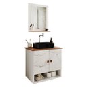 Ver imagem 1 de Gabinete Arm Banheiro Deli 2 Portas com Cuba Oxford Preta