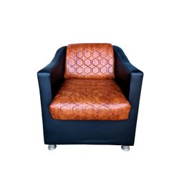 Poltrona Tyla Composse Metalado Courano nozes Com puff SLK Decor - 2