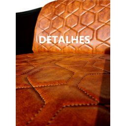 Poltrona Tyla Composse Metalado Courano nozes Com puff SLK Decor - 5
