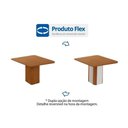 Ver imagem 4 de Conjunto: Mesa Sala Jantar Maldivas C/ Tampo Madeirado Canto Curvo 90x90cm e 4 Cadeiras Maldivas