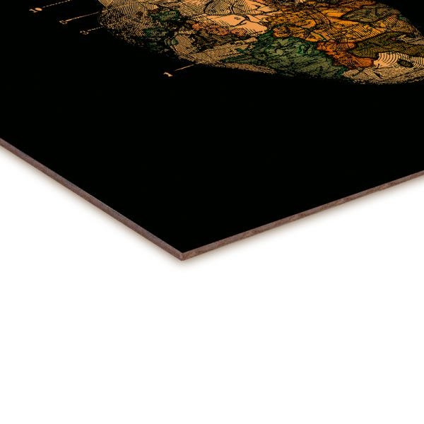 Quadro Decorativo tipo Placa Coraç?o Mundi - 46x32,5cm - Arte Maníacos - 2
