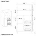 Ver imagem 4 de Balcão com Fruteira 1 Porta 2 Cestos Notável Nt 3075 Marrom Branco