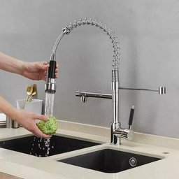 Torneira Gourmet Cozinha Monocomando Misturador Duo 50 Cm Brassco Im-74 Acabamento Cromado - 4