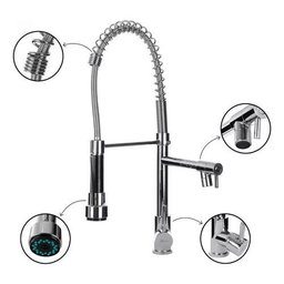 Torneira Gourmet Cozinha Monocomando Misturador Duo 50 Cm Brassco Im-74 Acabamento Cromado - 7