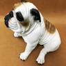 Escultura em Resina De Poliéster, Cachorro Bulldog Inglês Duke - Dana Decor - 4