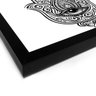 Quadro Decorativo Hamsa Mão de Fátima - 32,5x23cm (Moldura caixa em laca preta) - Arte Maníacos - 2
