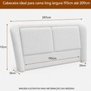 Ver imagem 4 de Cama Japonesa com Cabeceira King Blind Haru Linho Cinza - Sallar Home
