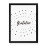 Quadro Decorativo em Tela Canvas Gratidão - 46x32,5cm (Moldura caixa em laca preta) - Arte Maníacos - 1
