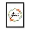 Quadro Decorativo Espalhe Amor Por Onde For - 32,5x23cm (Moldura em laca preta) - Arte Maníacos - 1