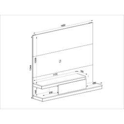 Painel para TV até 50 Polegadas 1 Gaveta Kd1601  - 3