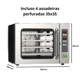 Forno de Convecção Miniconv Elétrico sem Vapor 220 V Pratica Inox - 2