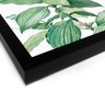 Quadro Decorativo Tela Canvas Folhas Grandes e Flor - 20x20cm (Moldura caixa laca preta) - Arte Maní - 2