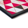 Quadro Decorativo Triangulos Mármore Vermelho - 50x50cm (Moldura em laca preta) - Arte Maníacos - 2