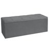 Kit Cabeceira e Calçadeira Baú Solteiro 0,90m Roma Suede Cinza - Pallazio - 4