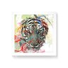 Quadro Decorativo Tigre Tintas Close - 30x30cm (Moldura em laca branca) - Arte Maníacos - 1
