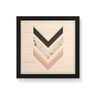 Quadro Decorativo em Madeira Setas Para Baixo Verde - 30x30cm (Moldura caixa em laca preta) - Arte M - 1