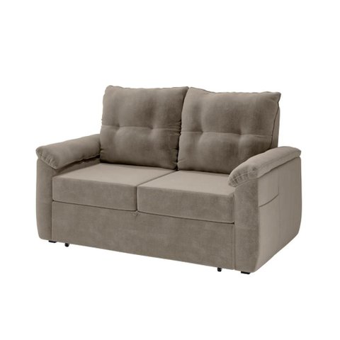 Sofá Cama 2 Lugares Casal 1,60 Mts Tifany Veludo Matrix Cor:veludo Cinza