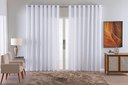 Ver imagem 1 de Cortina Jacquard Luxo em Tecido Semi Blackout Sala 2,00x1,30:branco
