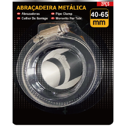 Kit 2 Un Abraçadeira Regulagem 40mm até 65mm Rosca 4 À 6,5 Cm Metal 12mm Espessura Aço para Mangueir - 4