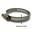 Ver imagem 2 de Kit 2 Un Abraçadeira Regulagem 40mm até 65mm Rosca 4 À 6,5 Cm Metal 12mm Espessura Aço para Mangueir