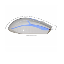 Kit Gamer Kmw5228 Branco Rgb Rainbow + Moa834 - 13