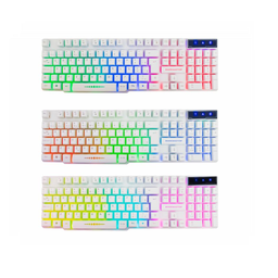 Kit Gamer Kmw5228 Branco Rgb Rainbow + Moa834 - 8