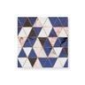 Quadro Decorativo em Tela Canvas Triangulos Mármore Azul - 30x30cm - Arte Maníacos - 1