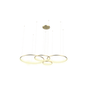 Ver imagem 1 de Lustre Pendente Anel de Led Losi 4 Argolas Aro em Alumínio 122W