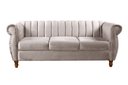 Ver imagem 1 de Sofá Chesterfield Realeza 3 Lugares Decoração Retrô - Suede Bege Claro