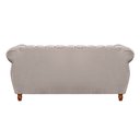 Ver imagem 3 de Sofá Chesterfield Realeza 3 Lugares Decoração Retrô - Suede Bege Claro
