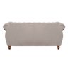 Sofá Chesterfield Realeza 3 Lugares Decoração Retrô - Suede Bege Claro - 3