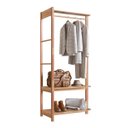 Ver imagem 1 de Guarda-roupas Closet 100x210cm Madeira Maciça Vercelli Amêndoa Closet01