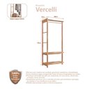 Ver imagem 4 de Guarda-roupas Closet 100x210cm Madeira Maciça Vercelli Amêndoa Closet01