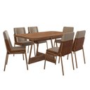 Ver imagem 2 de Conjunto Sala de Jantar 6 Cadeiras Boston Carraro