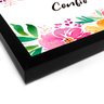 Quadro Decorativo Floral Confio - 30x30cm (Moldura caixa em laca preta) - Arte Maníacos - 2