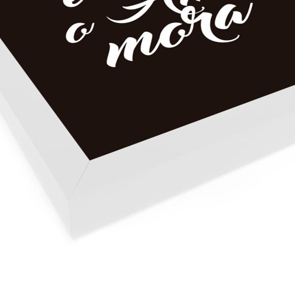 Quadro Decorativo Lar É Onde O Amor Mora Fundo Preto - 23x16,25cm (Moldura caixa em laca branca) - A - 2