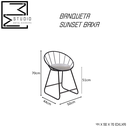 Ver imagem 3 de Banqueta Área Gourmet Preta Cozinha Churrasqueira Sunset Baixa - Preto