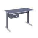 Ver imagem 1 de Escrivaninha Office Azul 2 Gavetas Mesa Computador Florida
