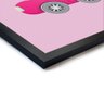 Quadro Decorativo Carrinho Rosa - 50x50cm (Moldura em laca preta) - Arte Maníacos - 2