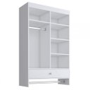 Ver imagem 2 de Closet Infantil Suspenso 1 Gaveta 84,5x135x35cm Linha Kids Branco