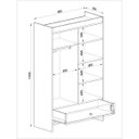 Ver imagem 3 de Closet Infantil Suspenso 1 Gaveta 84,5x135x35cm Linha Kids 