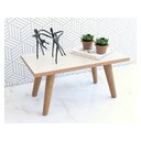 Ver imagem 4 de Mesinha de Centro Retangular Pé Palito Madeira Sala de Estar Várias Cores